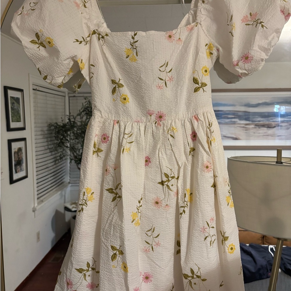 Francesca's Collections Mi Ami Mini Dress with Yellow and Pink Floral Print